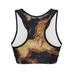 Watercolor Leo Zodiac Sign Print Women's Sports Bra