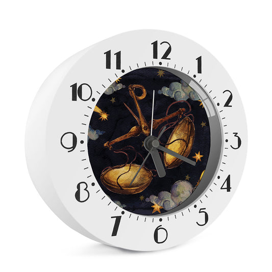 Watercolor Libra Zodiac Sign Print Alarm Clock