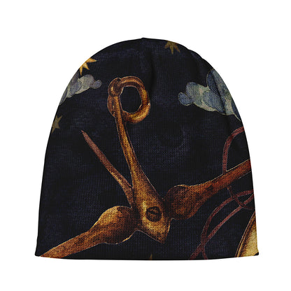 Watercolor Libra Zodiac Sign Print Beanie