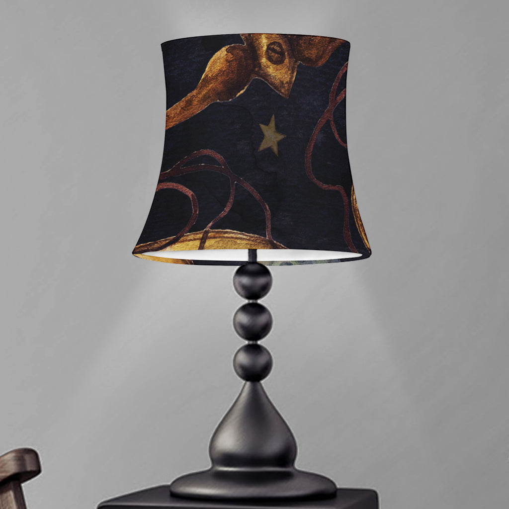 Watercolor Libra Zodiac Sign Print Bell Lamp Shade