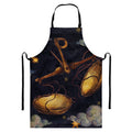 Watercolor Libra Zodiac Sign Print Bib Apron With Pocket