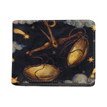 Watercolor Libra Zodiac Sign Print Bifold Wallet