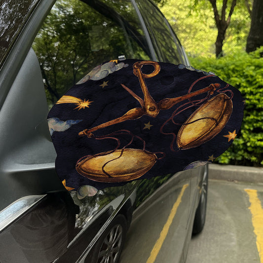 Watercolor Libra Zodiac Sign Print Car Side Mirror Covers