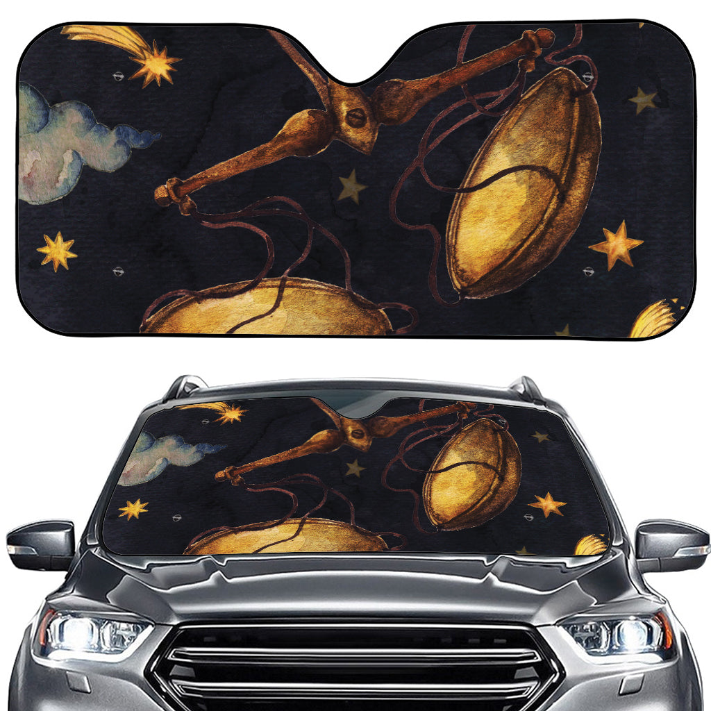 Watercolor Libra Zodiac Sign Print Car Windshield Sun Shade