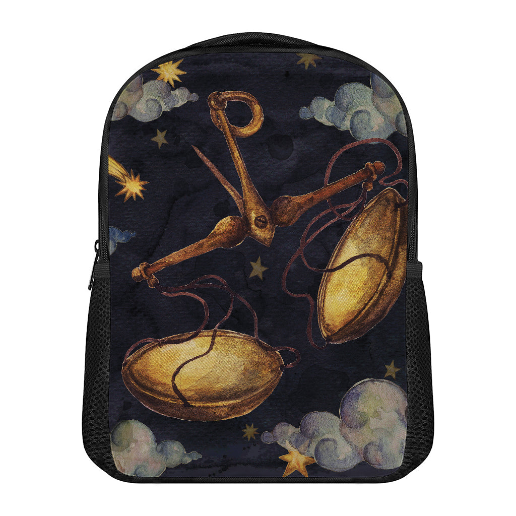 Watercolor Libra Zodiac Sign Print Casual Backpack