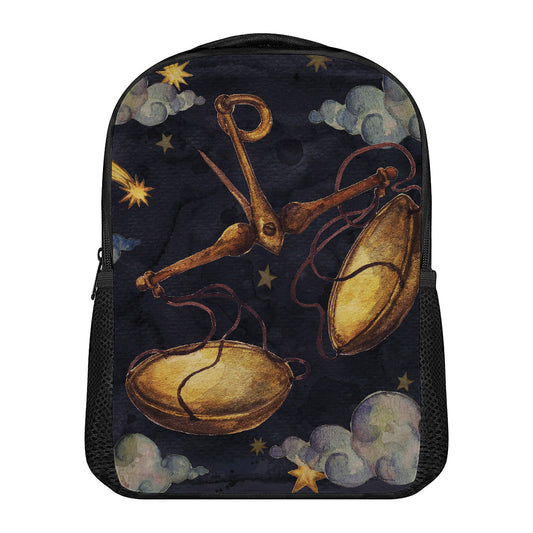 Watercolor Libra Zodiac Sign Print Casual Backpack