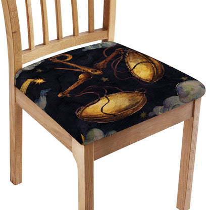Watercolor Libra Zodiac Sign Print Chair Cushion Cover