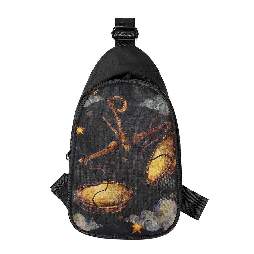 Watercolor Libra Zodiac Sign Print Chest Bag