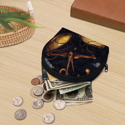 Watercolor Libra Zodiac Sign Print Coin Purse