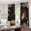 Watercolor Libra Zodiac Sign Print Extra Wide Grommet Curtains