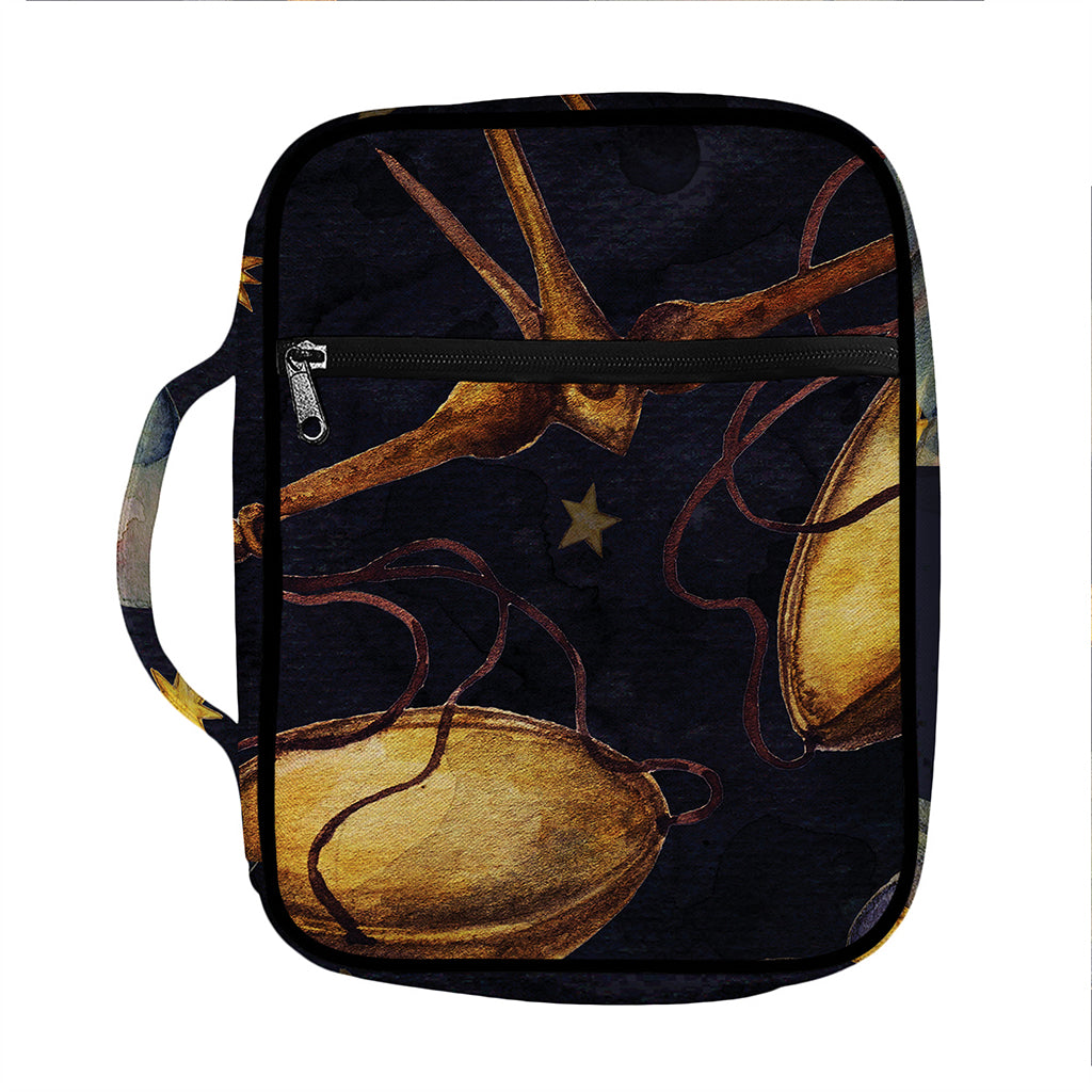 Watercolor Libra Zodiac Sign Print Front Pocket Bible Bag