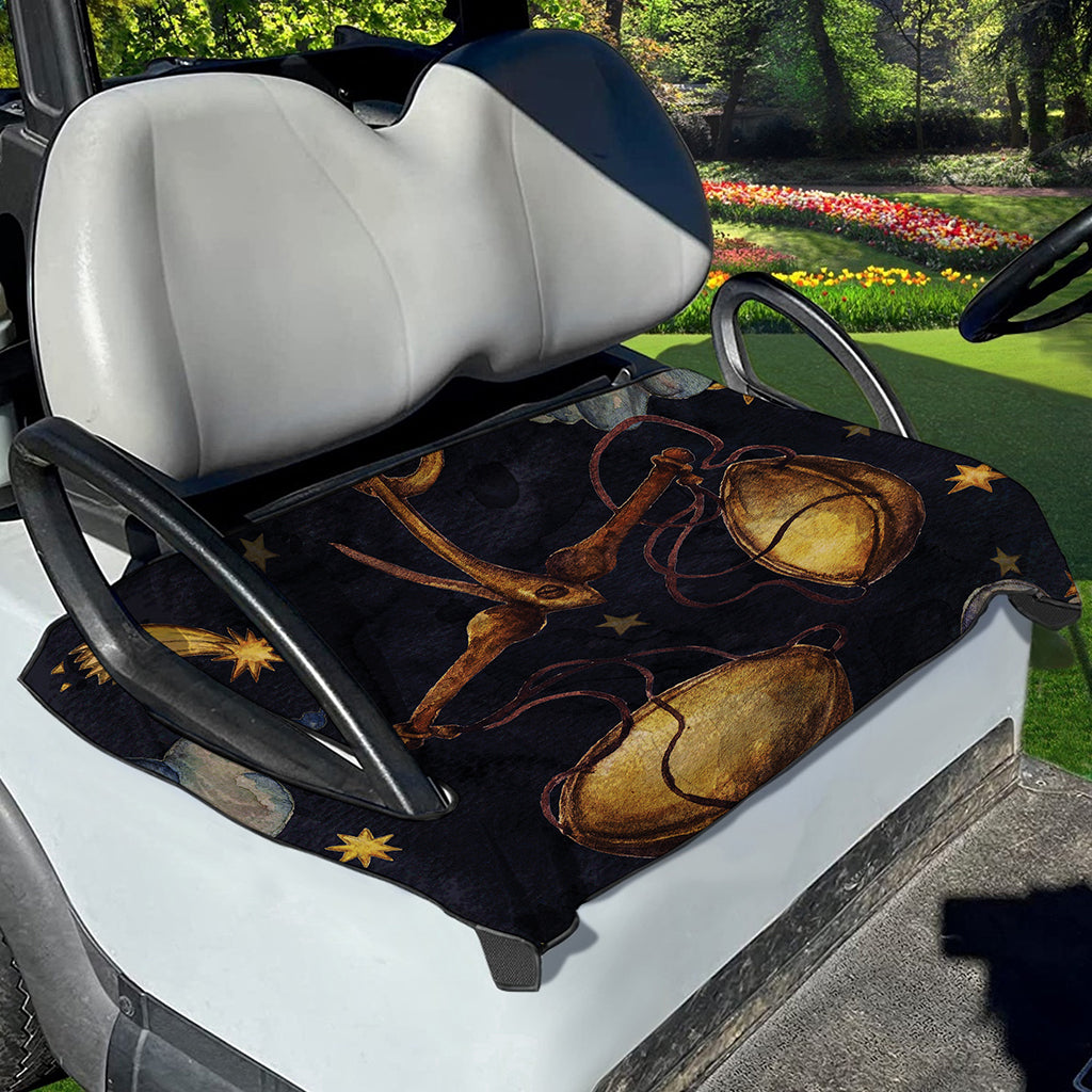 Watercolor Libra Zodiac Sign Print Golf Cart Seat Cover
