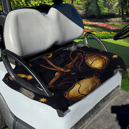 Watercolor Libra Zodiac Sign Print Golf Cart Seat Cover