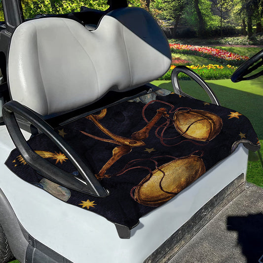 Watercolor Libra Zodiac Sign Print Golf Cart Seat Cover