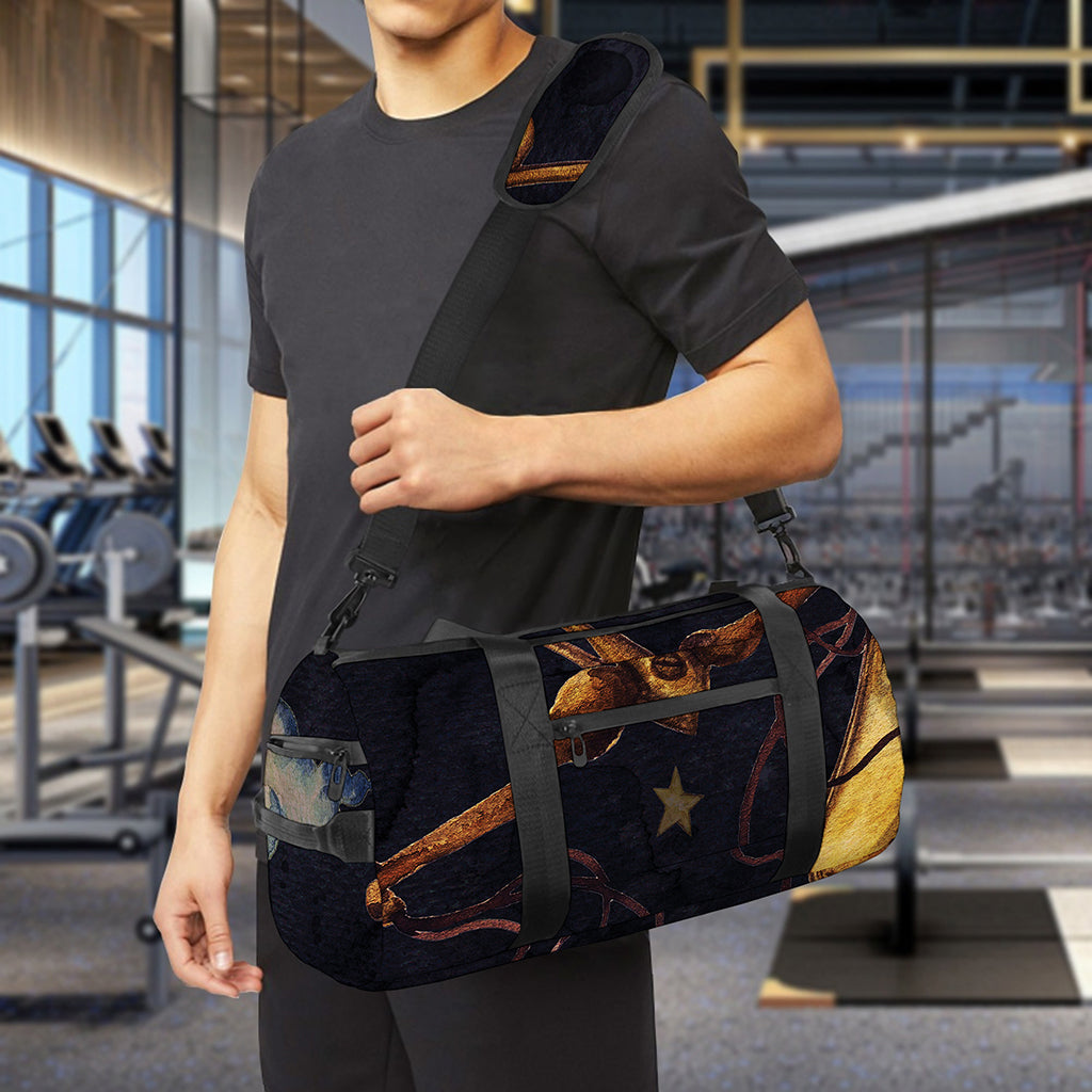 Watercolor Libra Zodiac Sign Print Gym Bag