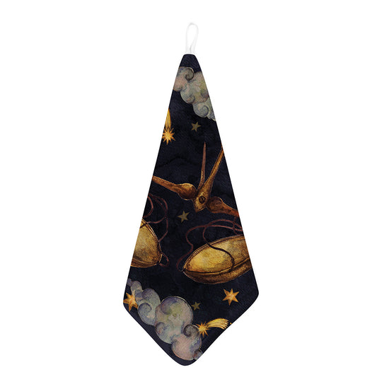 Watercolor Libra Zodiac Sign Print Hand Towel