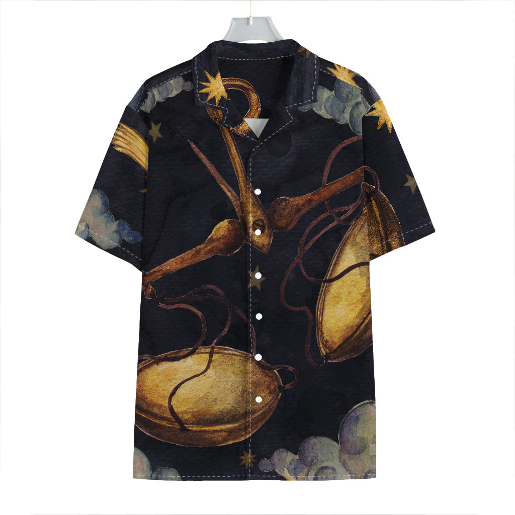 Watercolor Libra Zodiac Sign Print Hawaiian Shirt