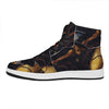 Watercolor Libra Zodiac Sign Print High Top Leather Sneakers