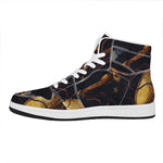 Watercolor Libra Zodiac Sign Print High Top Leather Sneakers