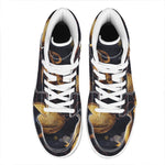 Watercolor Libra Zodiac Sign Print High Top Leather Sneakers