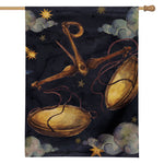 Watercolor Libra Zodiac Sign Print House Flag