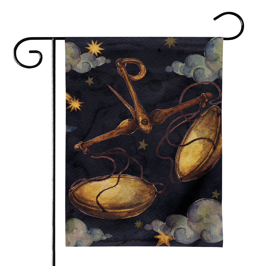 Watercolor Libra Zodiac Sign Print House Flag