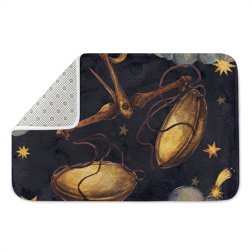 Watercolor Libra Zodiac Sign Print Indoor Door Mat