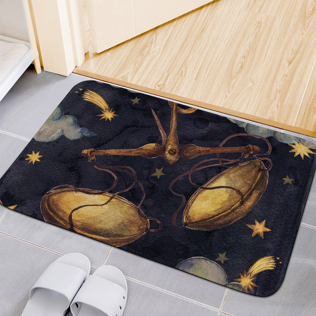 Watercolor Libra Zodiac Sign Print Indoor Door Mat