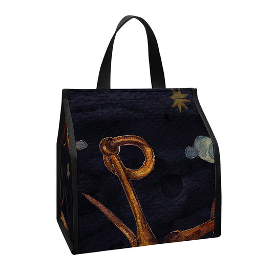 Watercolor Libra Zodiac Sign Print Insulated Lunch Tote