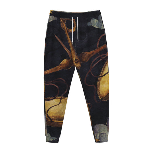 Watercolor Libra Zodiac Sign Print Jogger Pants