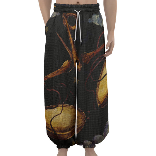 Watercolor Libra Zodiac Sign Print Lantern Pants