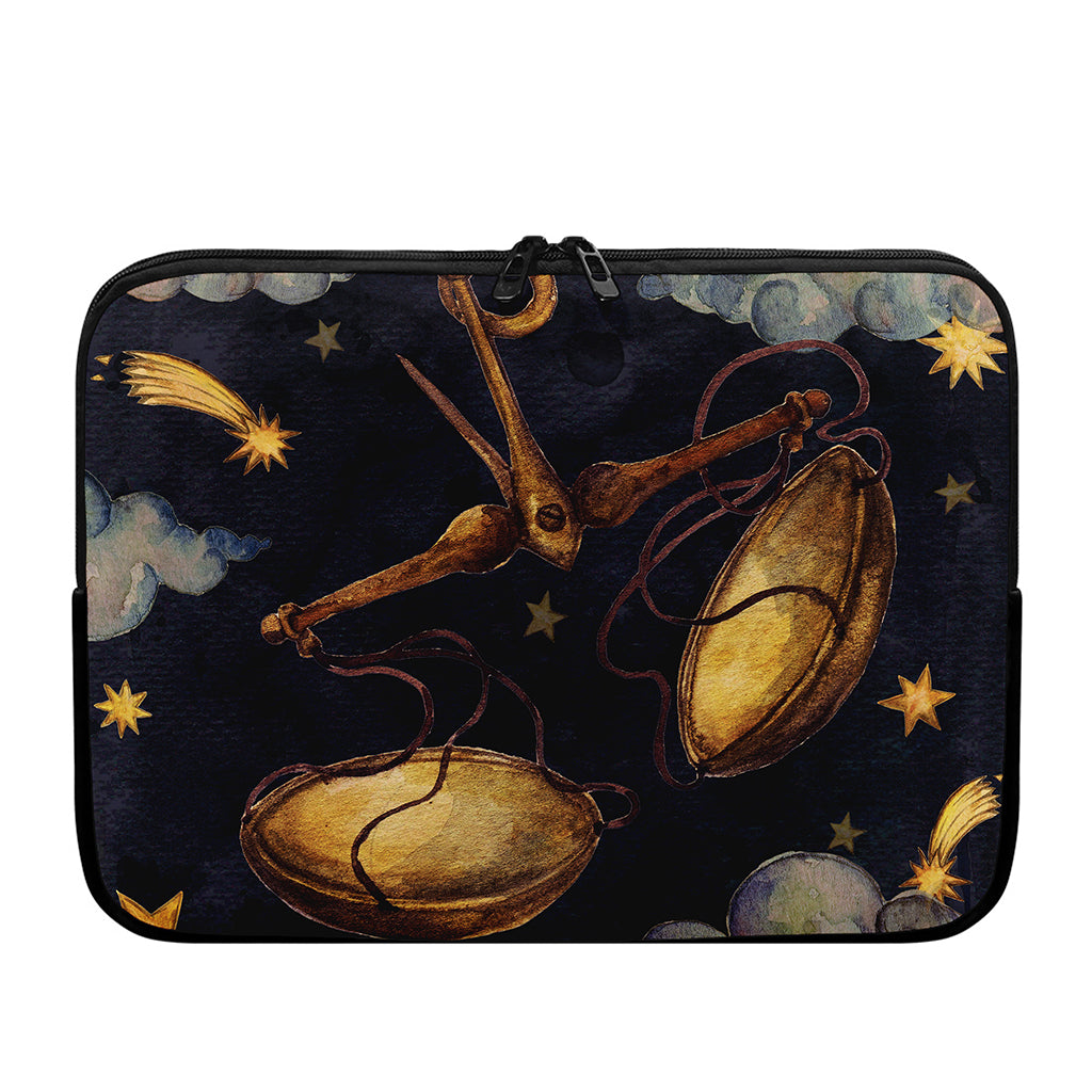 Watercolor Libra Zodiac Sign Print Laptop Sleeve