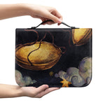 Watercolor Libra Zodiac Sign Print Leather Bible Cover