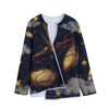 Watercolor Libra Zodiac Sign Print Long Sleeve Short Coat