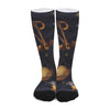 Watercolor Libra Zodiac Sign Print Long Socks