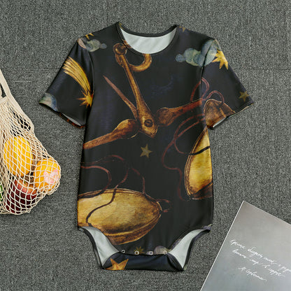 Watercolor Libra Zodiac Sign Print Men's Bodysuit