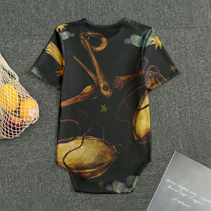 Watercolor Libra Zodiac Sign Print Men's Bodysuit