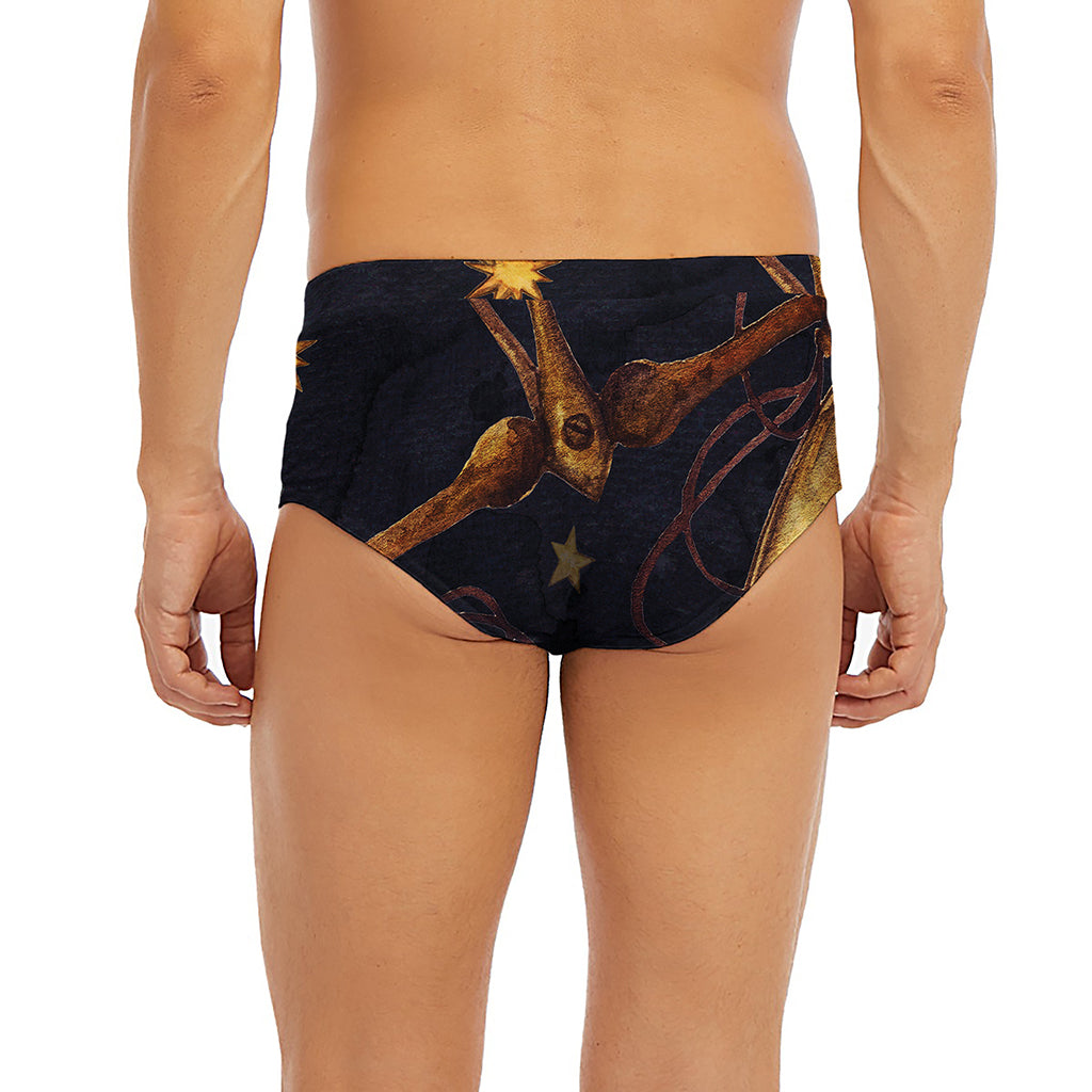 Watercolor Libra Zodiac Sign Print Men's Briefs