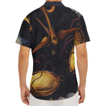 Watercolor Libra Zodiac Sign Print Men's Deep V-Neck Shirt