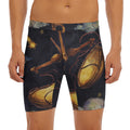 Watercolor Libra Zodiac Sign Print Men's Long Boxer Briefs