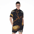 Watercolor Libra Zodiac Sign Print Men's Romper