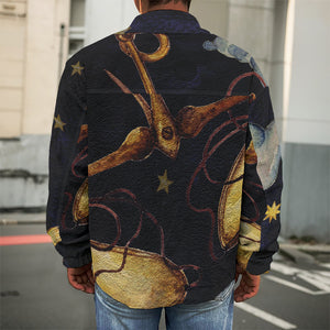 Watercolor Libra Zodiac Sign Print Men's Shirt Jacket