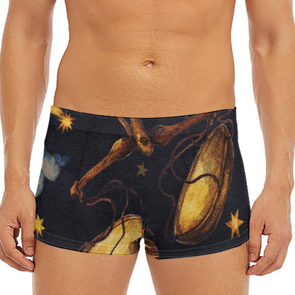 Watercolor Libra Zodiac Sign Print Men's Short Boxer Briefs