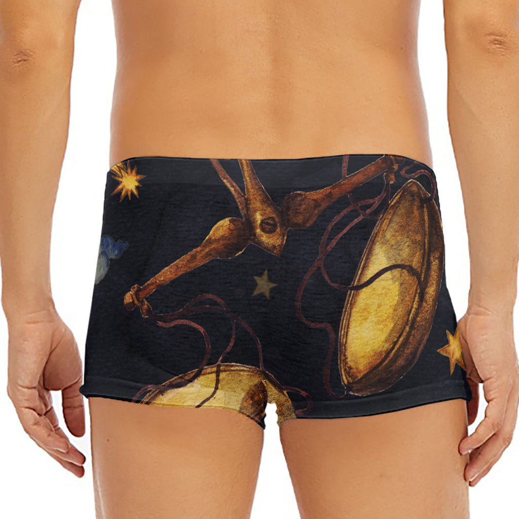 Watercolor Libra Zodiac Sign Print Men's Short Boxer Briefs