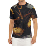 Watercolor Libra Zodiac Sign Print Men's Short Sleeve Rash Guard