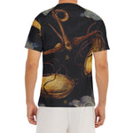 Watercolor Libra Zodiac Sign Print Men's Short Sleeve Rash Guard