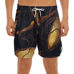 Watercolor Libra Zodiac Sign Print Men's Split Running Shorts