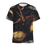 Watercolor Libra Zodiac Sign Print Men's Sports T-Shirt