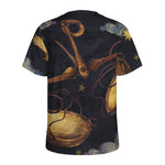 Watercolor Libra Zodiac Sign Print Men's Sports T-Shirt