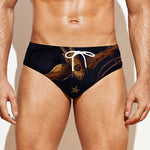 Watercolor Libra Zodiac Sign Print Men's Swim Briefs